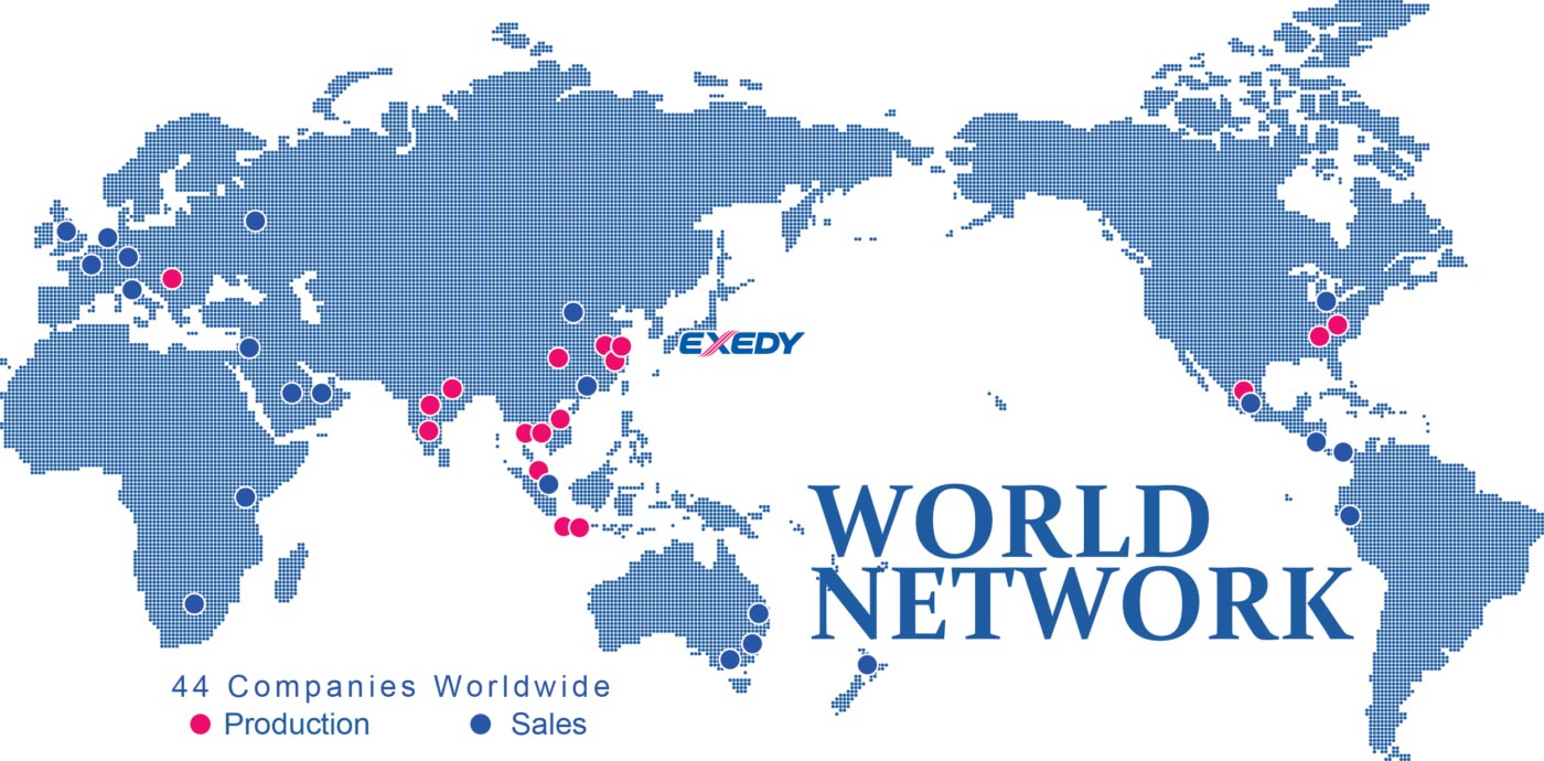 Exedy World Map